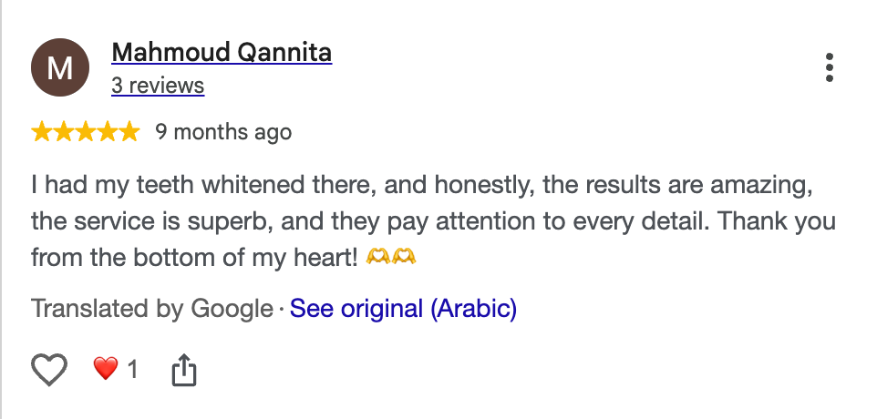 Teeth Whitening Amman Reviews: What Patients Say About Legacy Dental Clinics